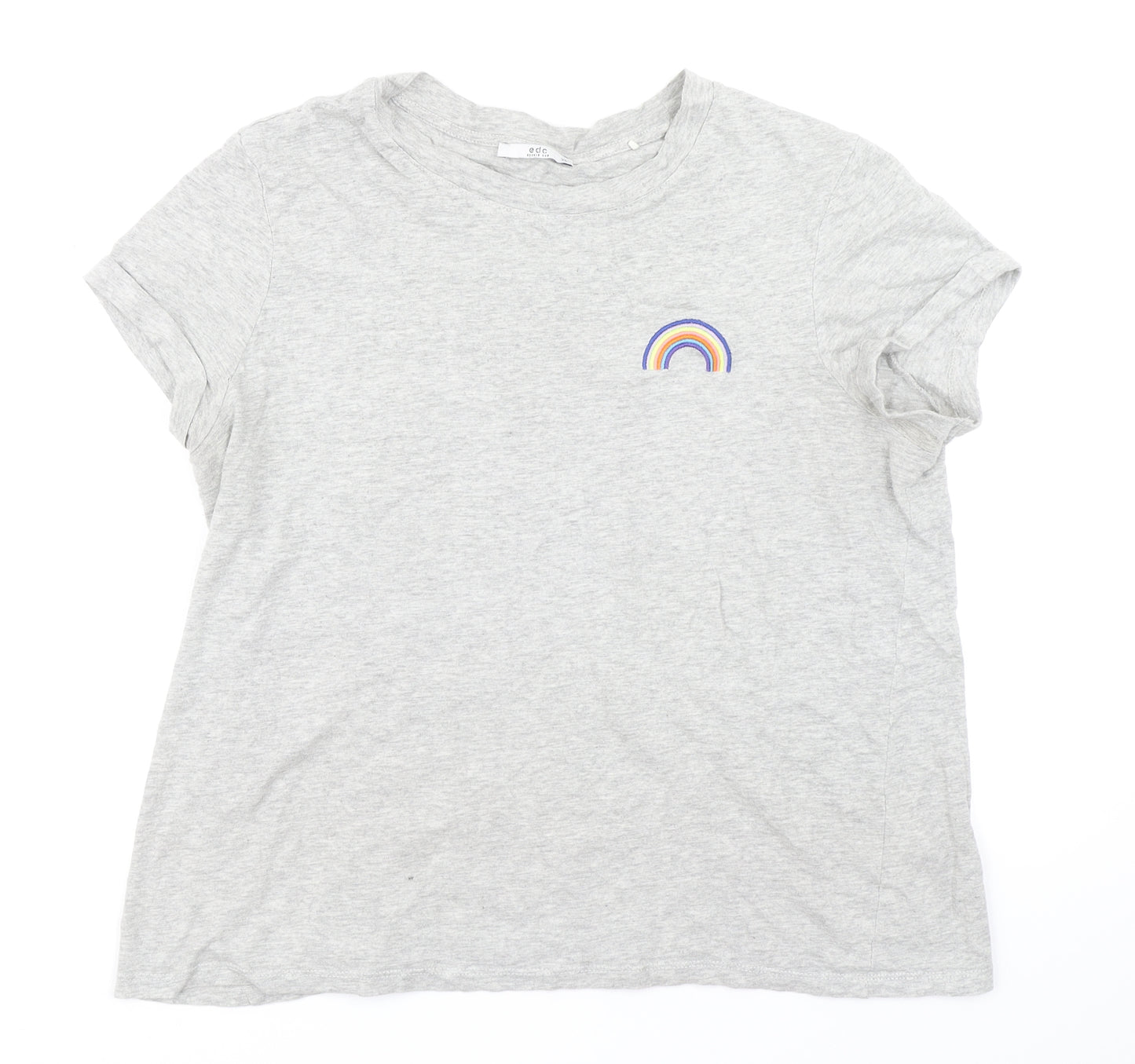 EDC Womens Grey   Cropped T-Shirt Size XL