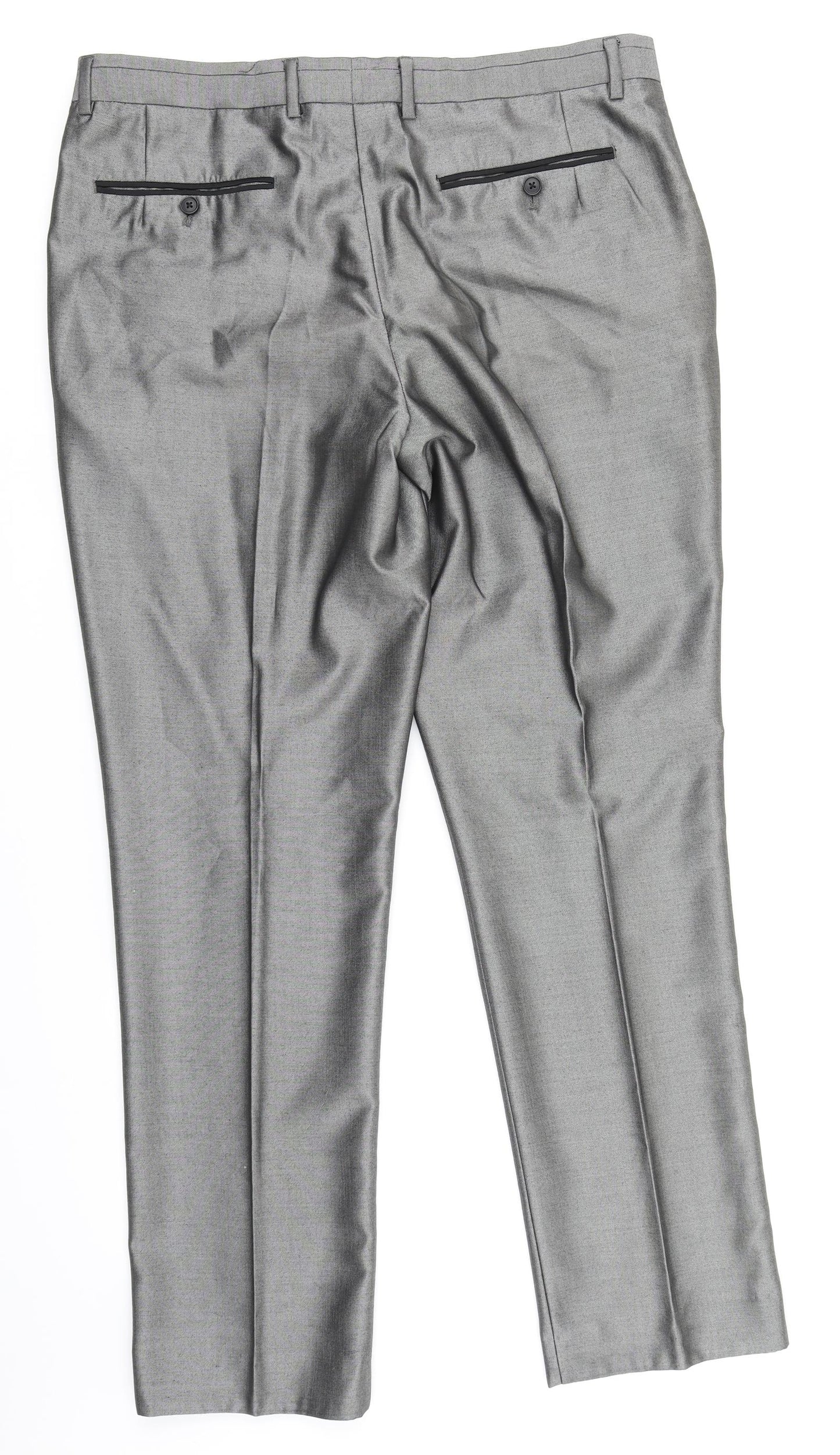 NEXT Mens Grey   Dress Pants Trousers Size 38 in L31 in
