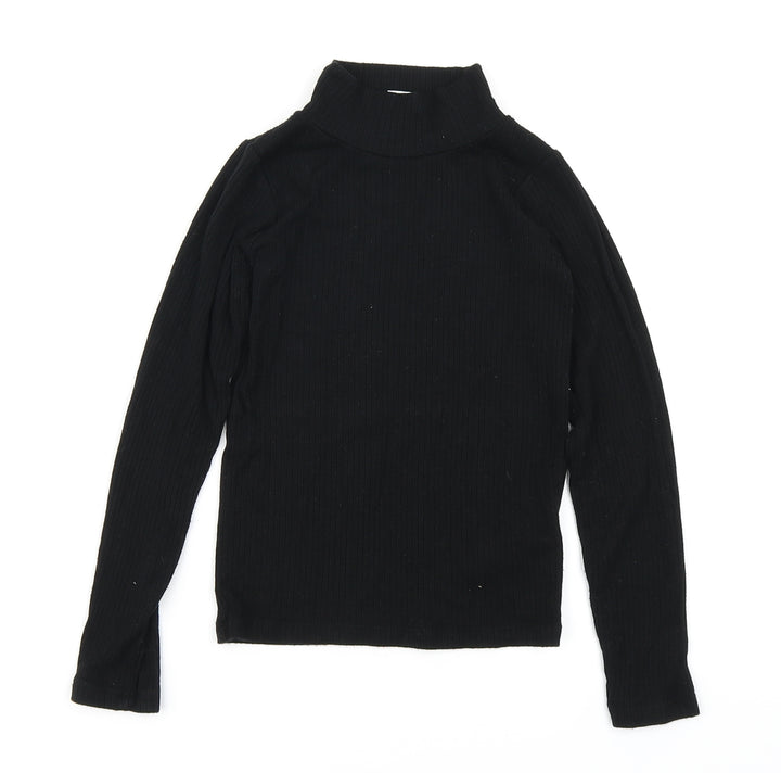 F&F Girls Black Basic T-Shirt Size 8-9 Years