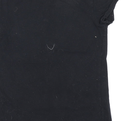 Miss E-vie Girls Black   Basic T-Shirt Size 9-10 Years