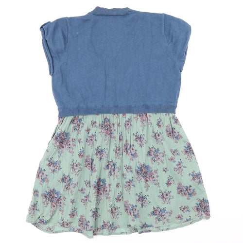 George Womens Green Floral  Basic Blouse Size 14