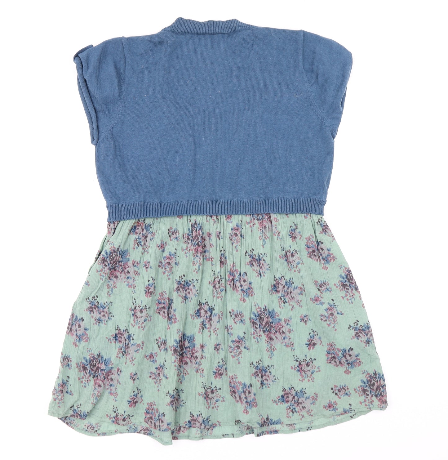 George Womens Green Floral  Basic Blouse Size 14