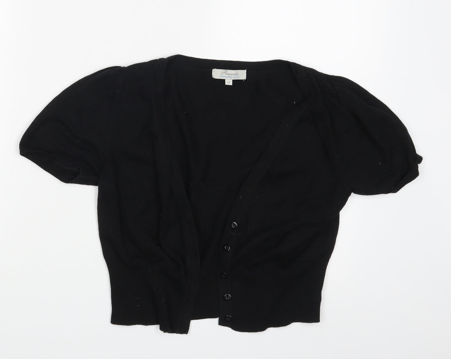 Peacocks Womens Black   Cardigan Jumper Size 12