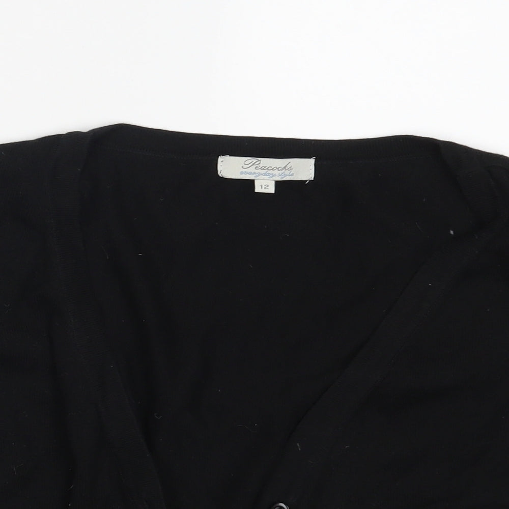 Peacocks Womens Black   Cardigan Jumper Size 12