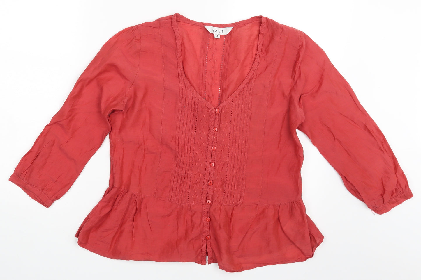 EAST Womens Red   Basic Blouse Size 8