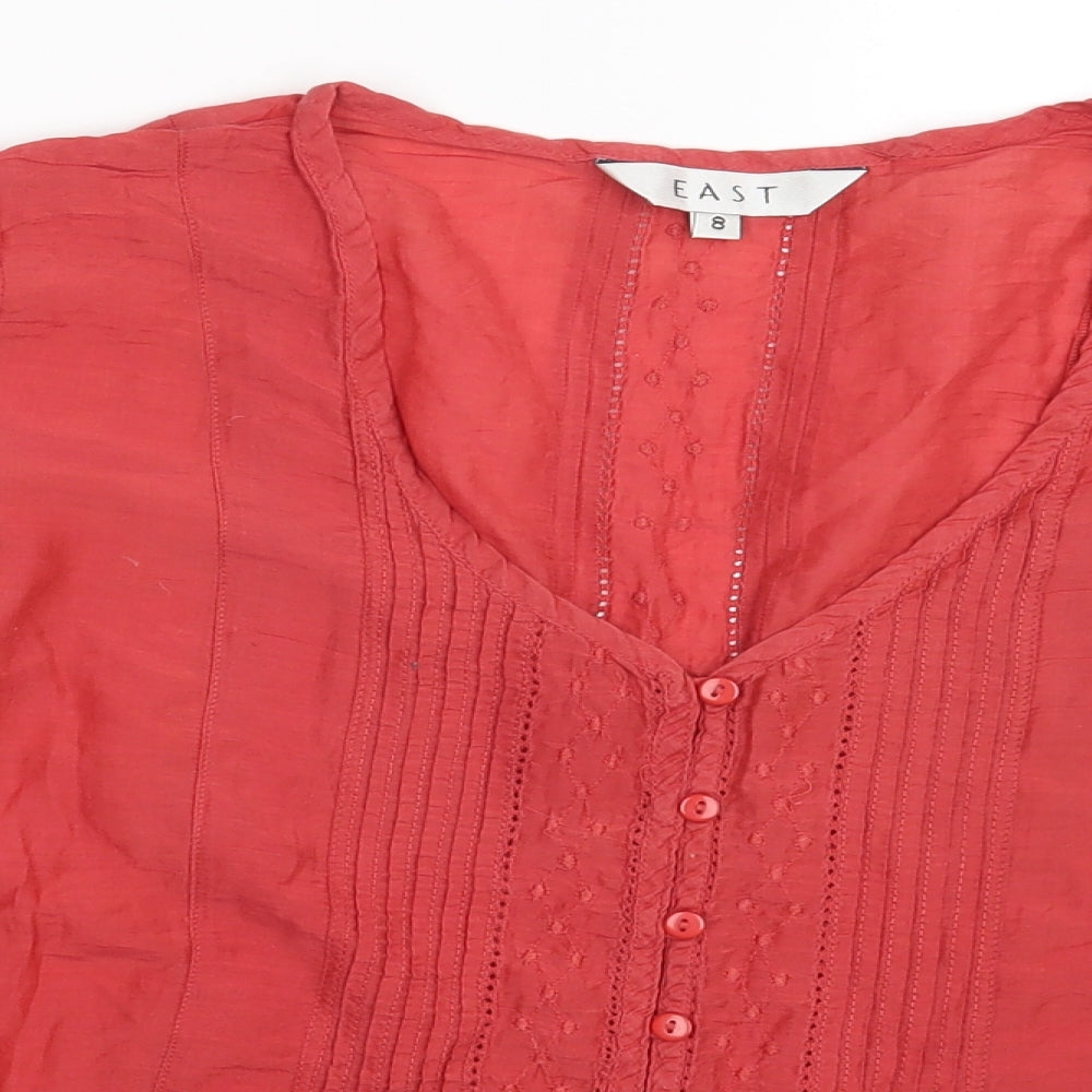EAST Womens Red   Basic Blouse Size 8