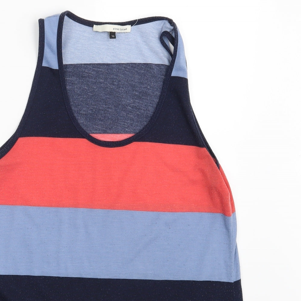River Island Womens Multicoloured Striped  Camisole Blouse Size 10