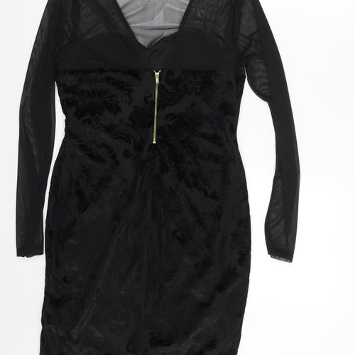 INTERNACIONALE  Womens Black Paisley  Fit & Flare  Size 12