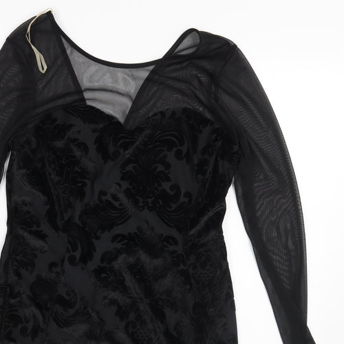 INTERNACIONALE  Womens Black Paisley  Fit & Flare  Size 12