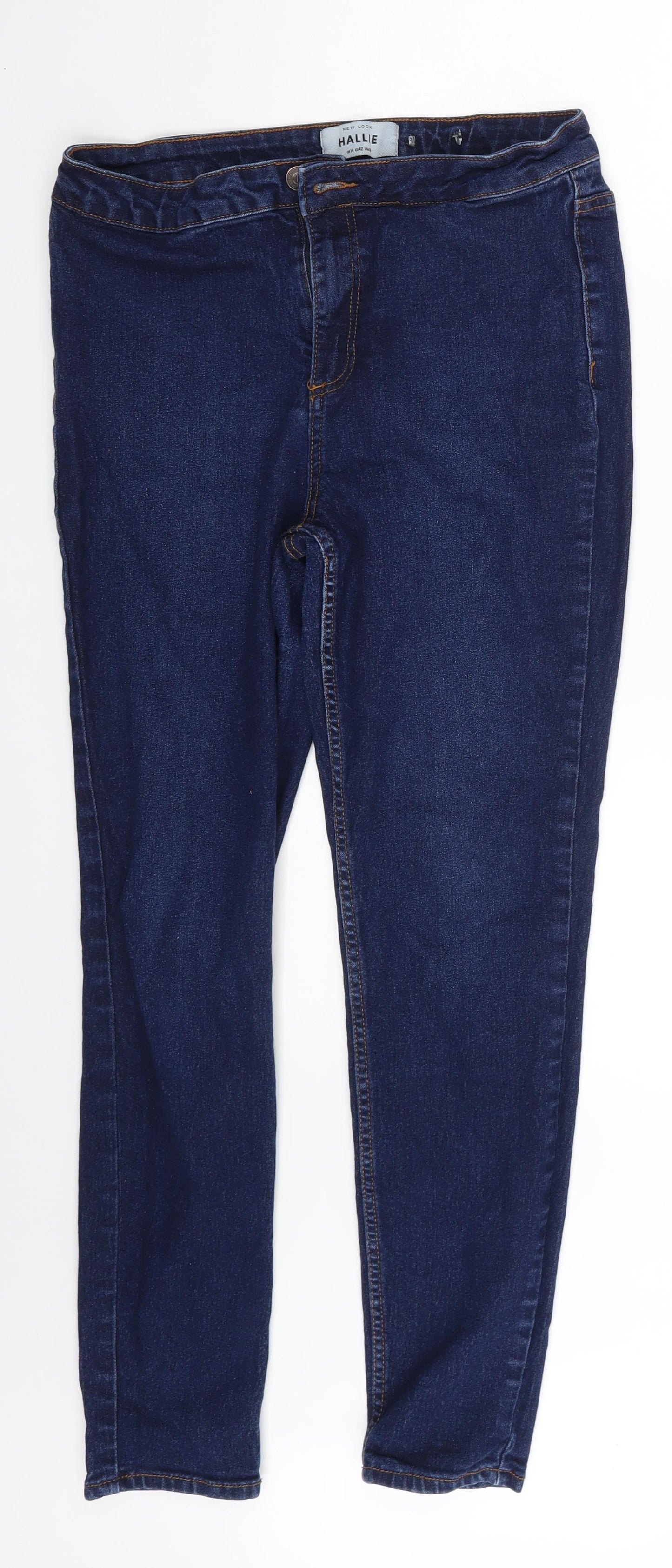 New Look Womens Blue  Denim Skinny Jeans Size 14 L25 in