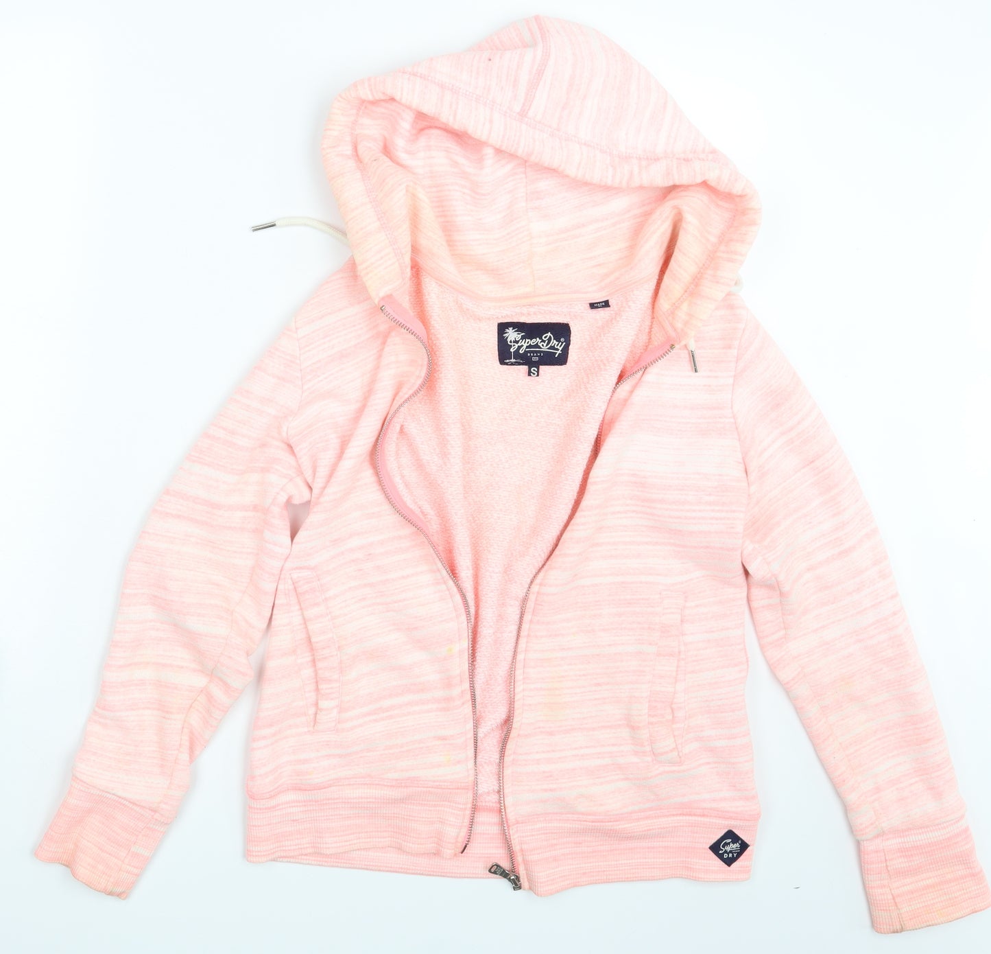 Superdry Womens Pink   Full Zip Hoodie Size S
