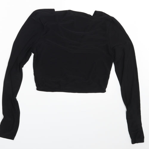 PRETTYLITTLETHING Womens Black   Basic Blouse Size 12