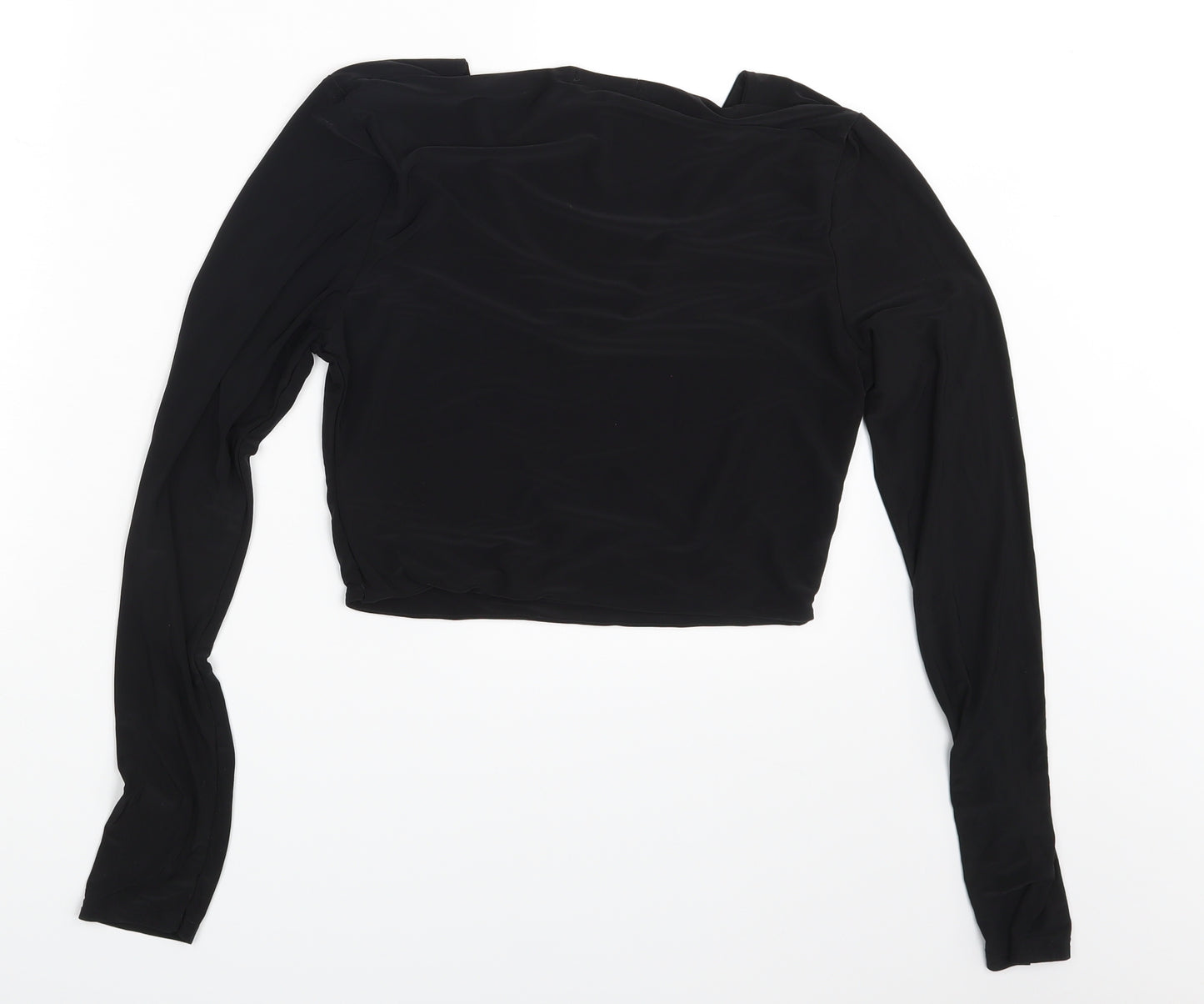 PRETTYLITTLETHING Womens Black   Basic Blouse Size 12