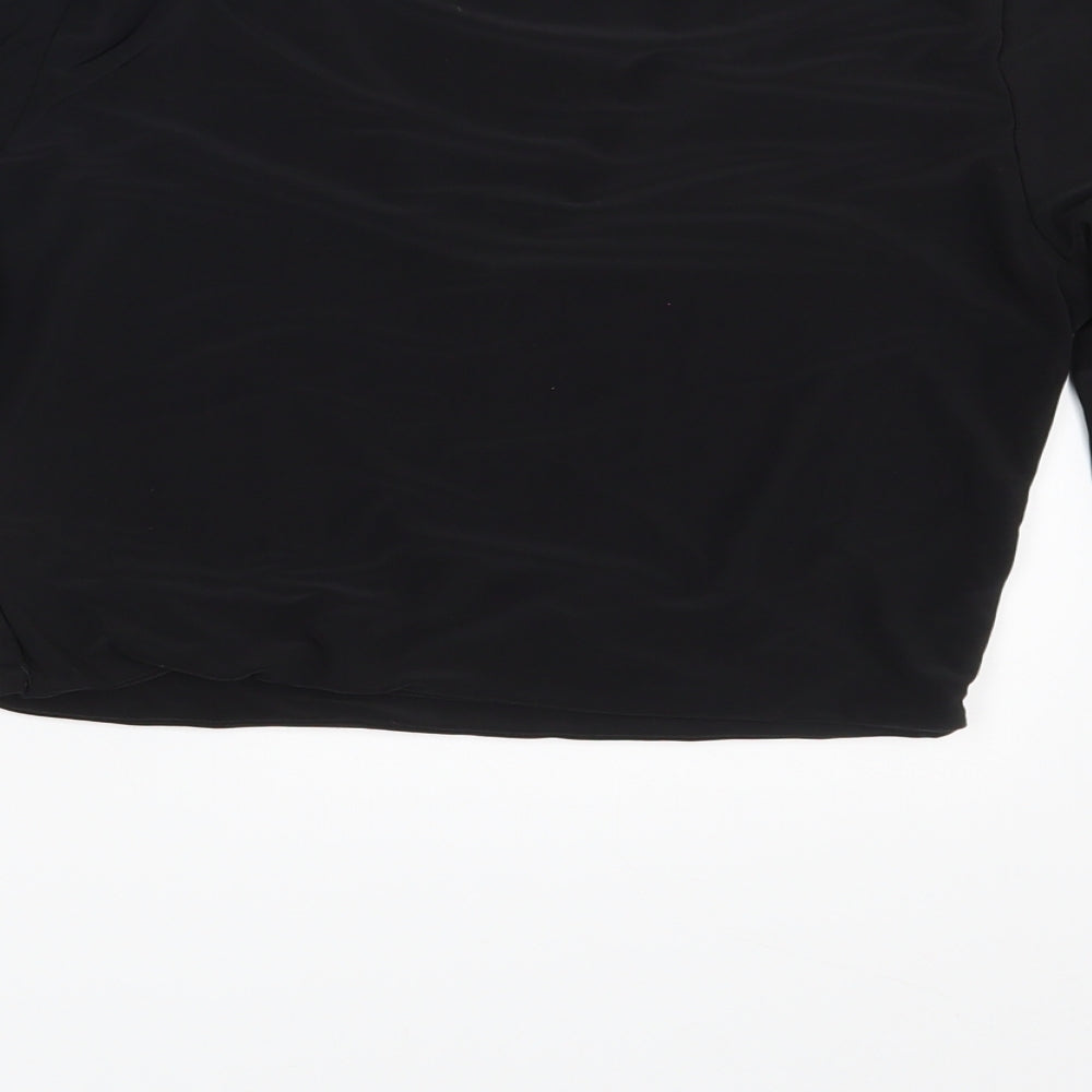 PRETTYLITTLETHING Womens Black   Basic Blouse Size 12