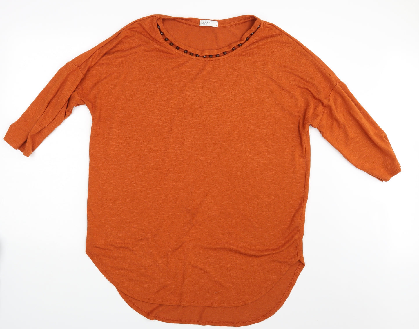 Papaya Womens Brown   Basic T-Shirt Size L