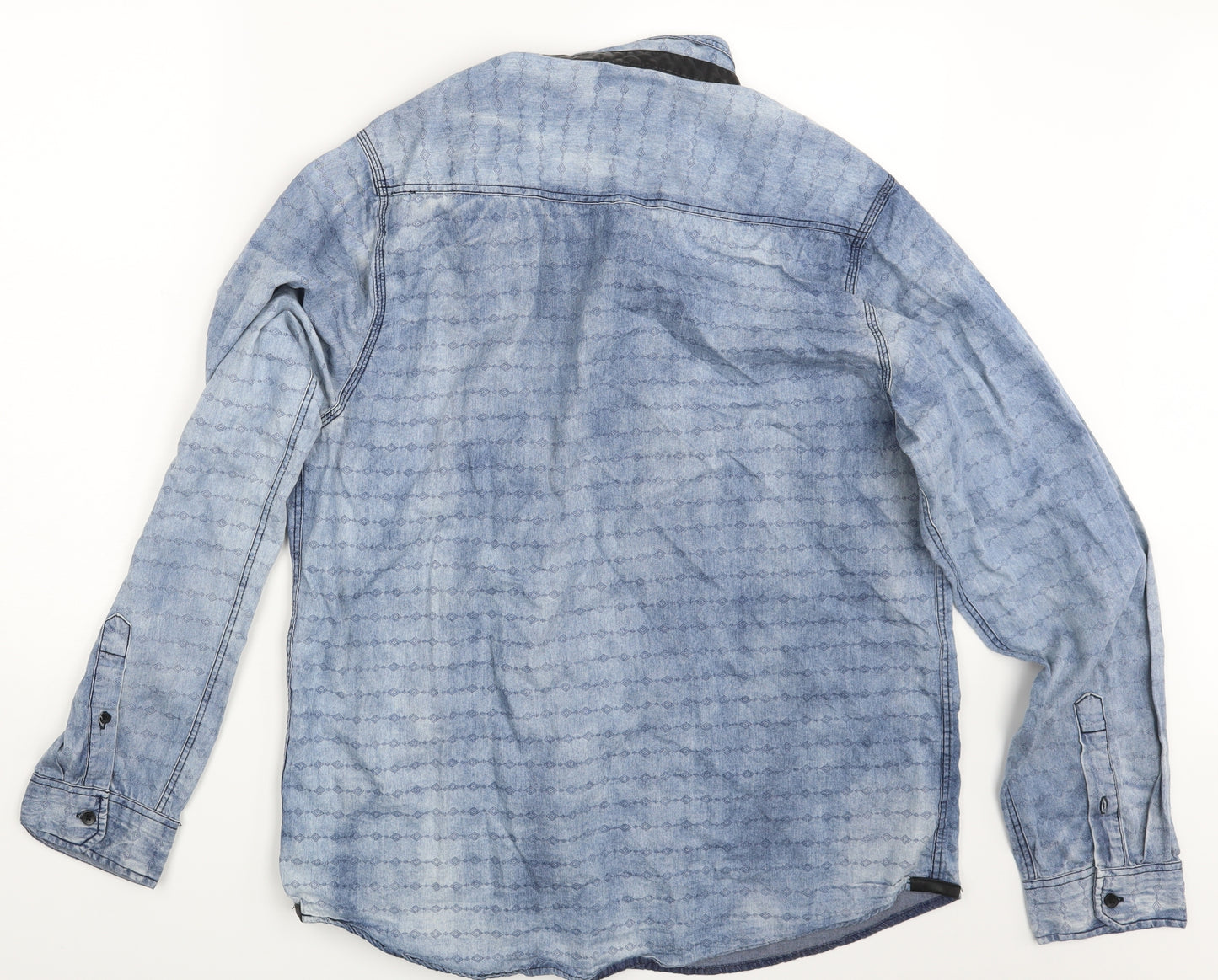 Brave Soul  Mens Blue    Button-Up Size XL
