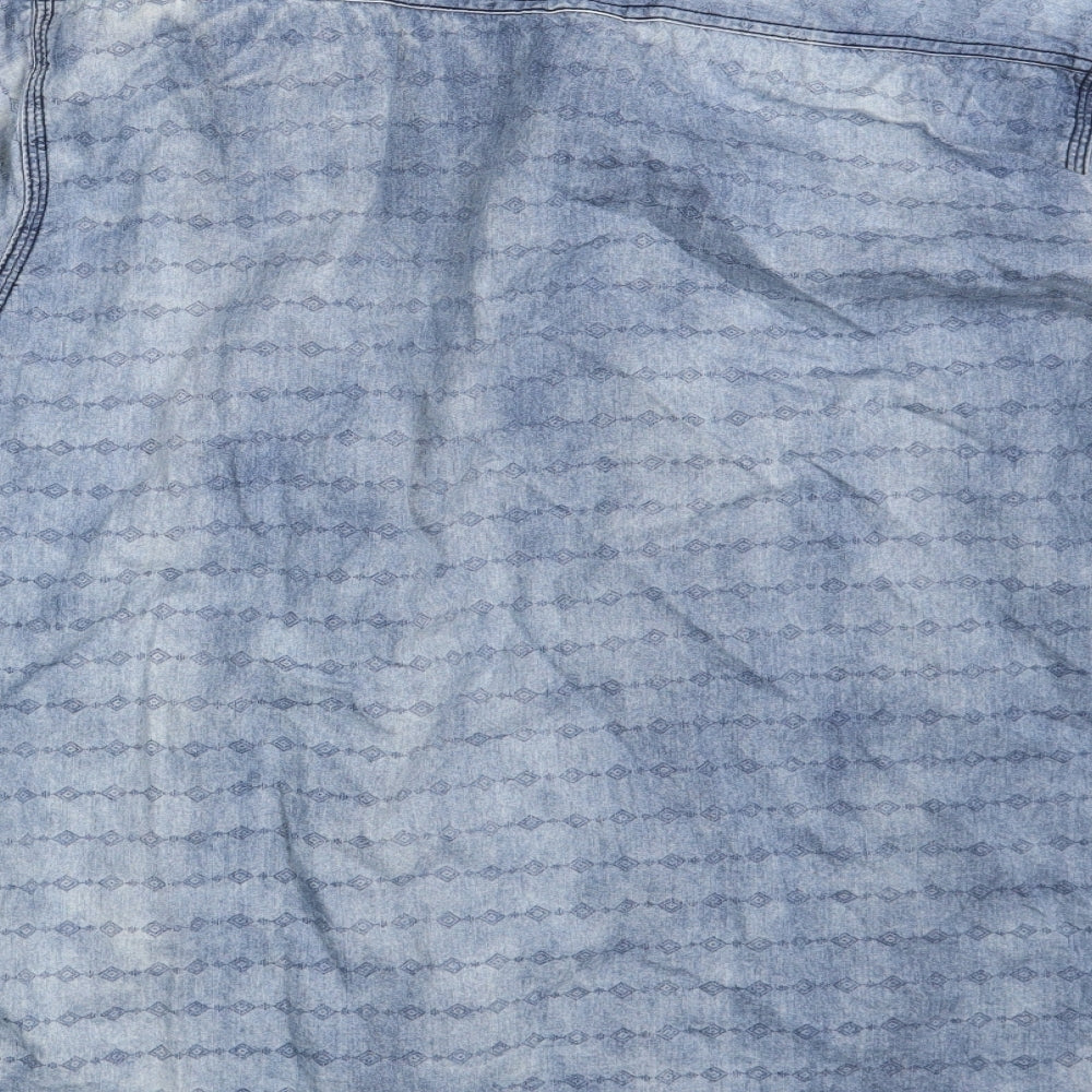 Brave Soul  Mens Blue    Button-Up Size XL