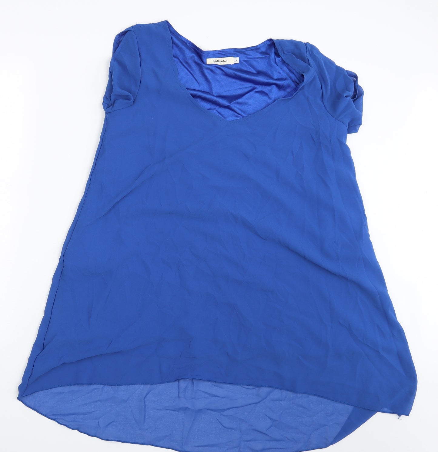 Ailaiduo Womens Blue   Basic Blouse Size L