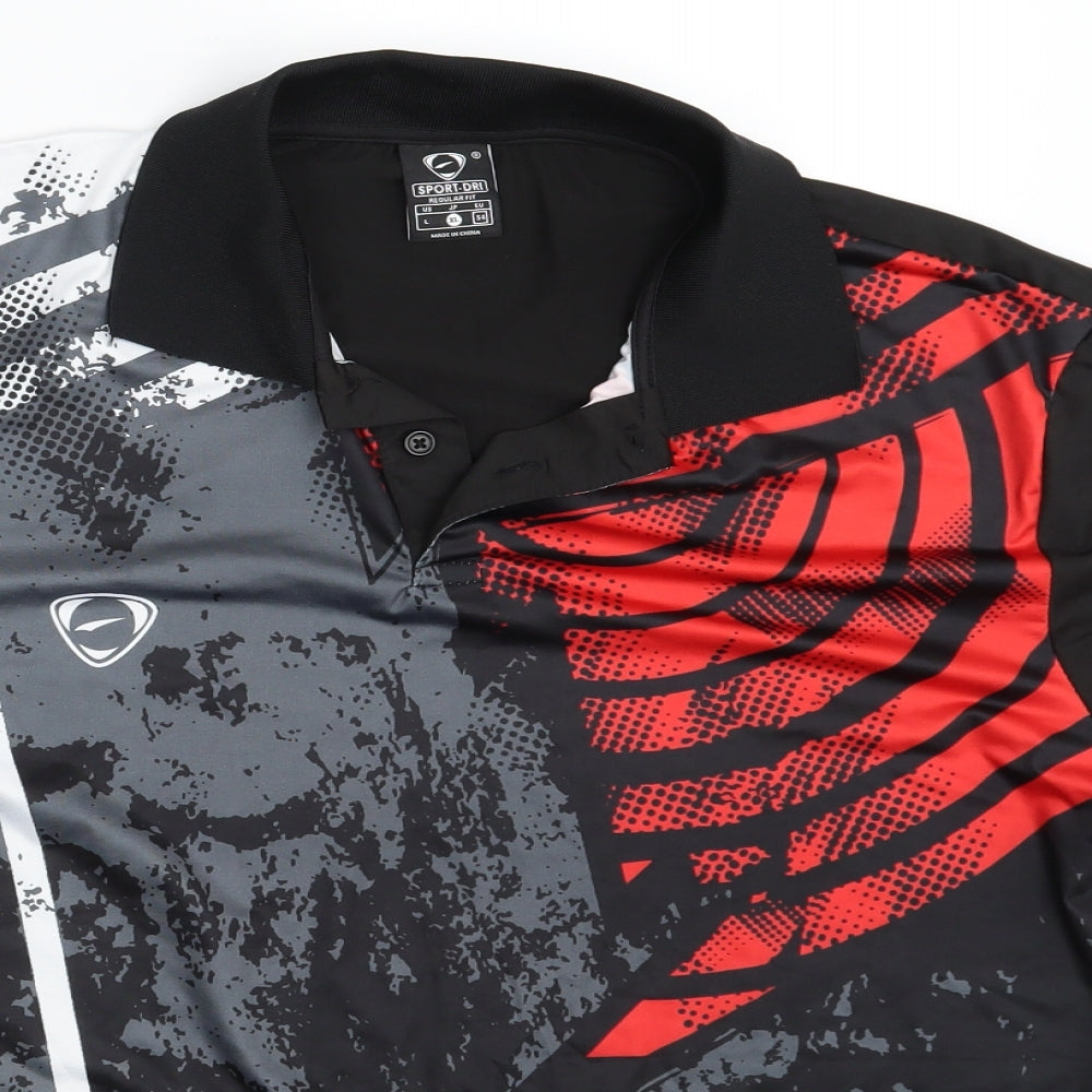 Sport.Dri Mens Black    Polo Size XL
