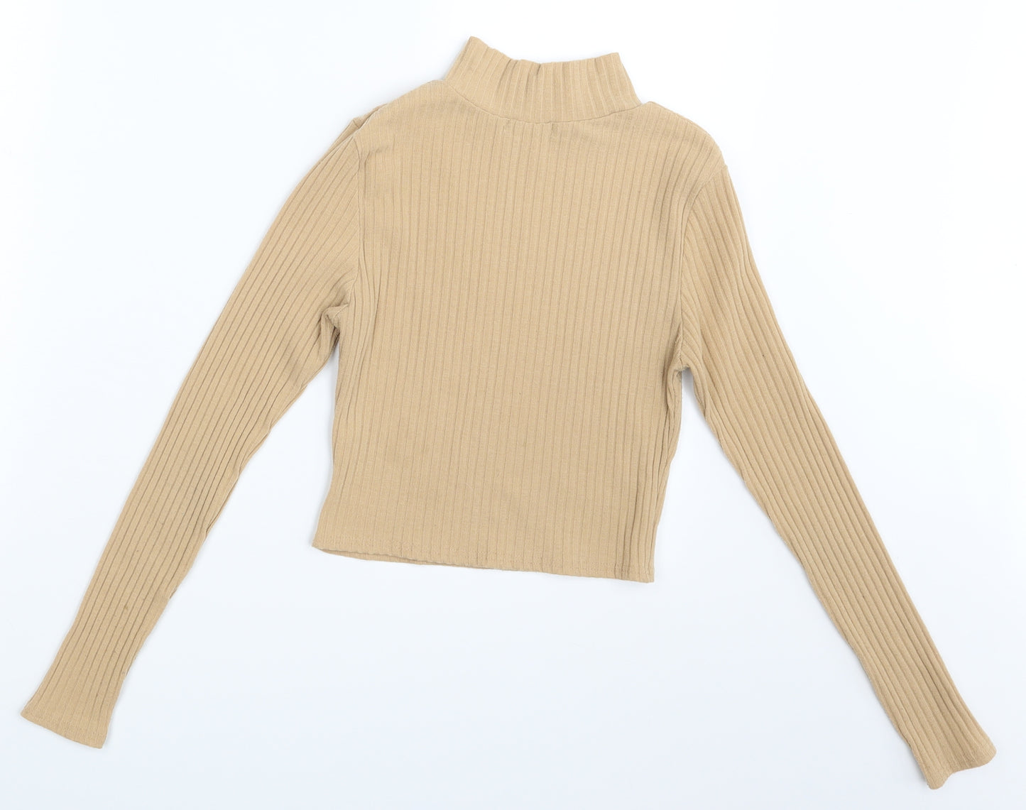 Boohoo Womens Beige   Pullover Jumper Size S
