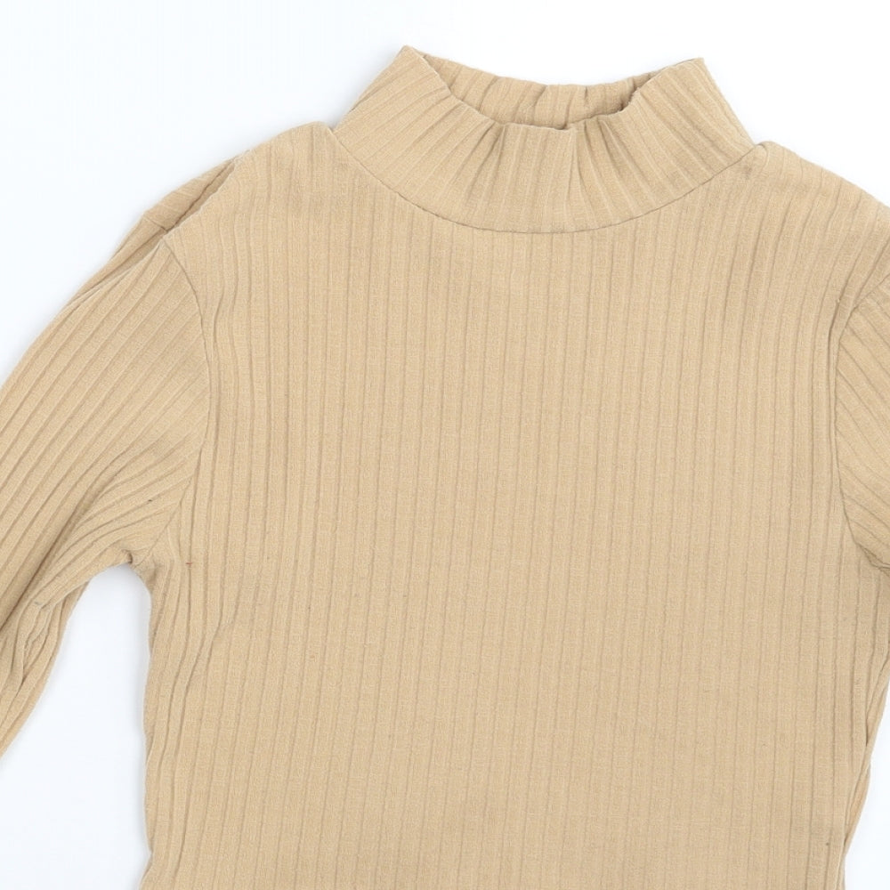 Boohoo Womens Beige   Pullover Jumper Size S