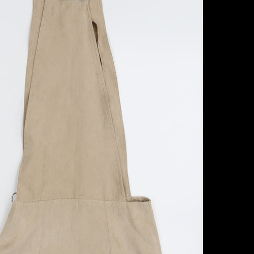 Primark Womens Beige   Pinafore/Dungaree Dress  Size 4