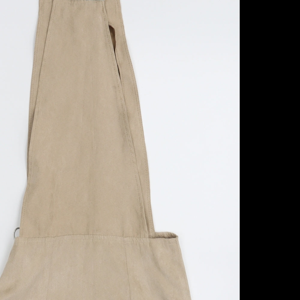 Primark Womens Beige   Pinafore/Dungaree Dress  Size 4