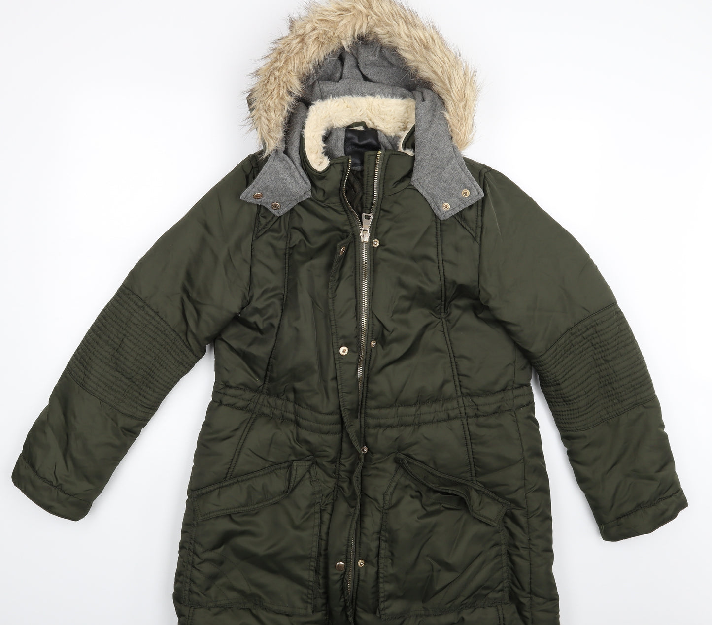 New Look Womens Green   Parka Jacket Size 16