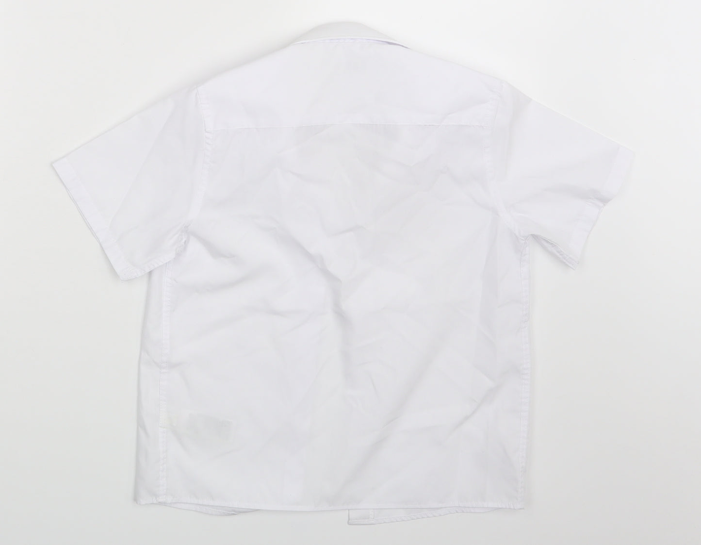 M&S Boys White   Basic Button-Up Size 7-8 Years  - School
