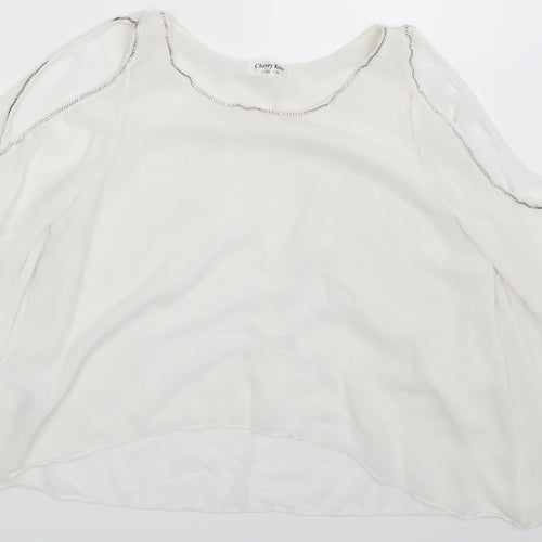 Cherry Koko Womens Ivory   Basic Blouse Size S