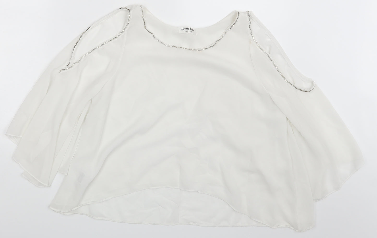 Cherry Koko Womens Ivory   Basic Blouse Size S