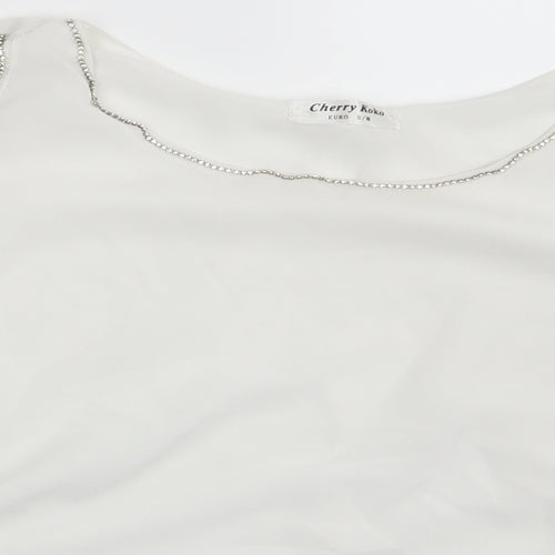 Cherry Koko Womens Ivory   Basic Blouse Size S