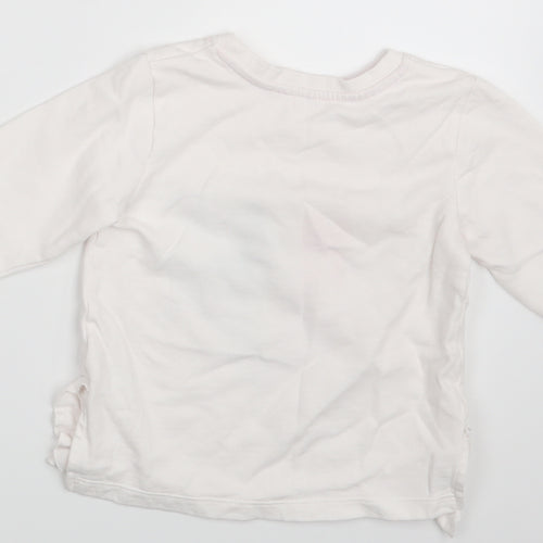 Matalan Girls Pink   Basic T-Shirt Size 3-4 Years  - SMILE