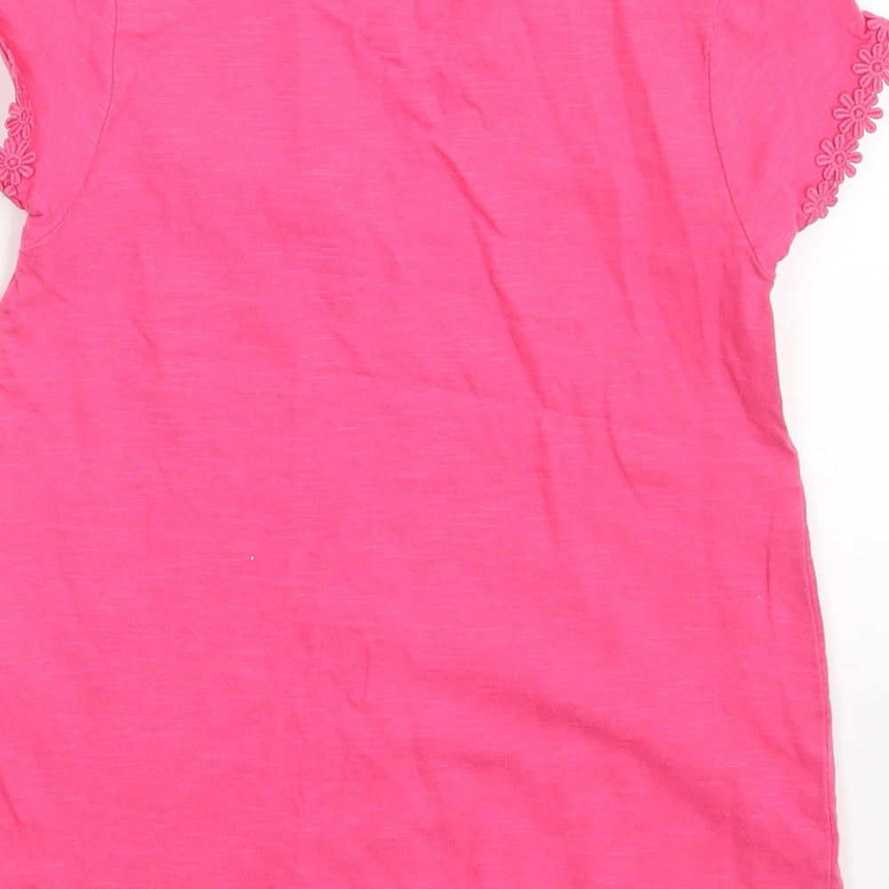 NEXT Girls Pink Floral  Basic T-Shirt Size 4 Years