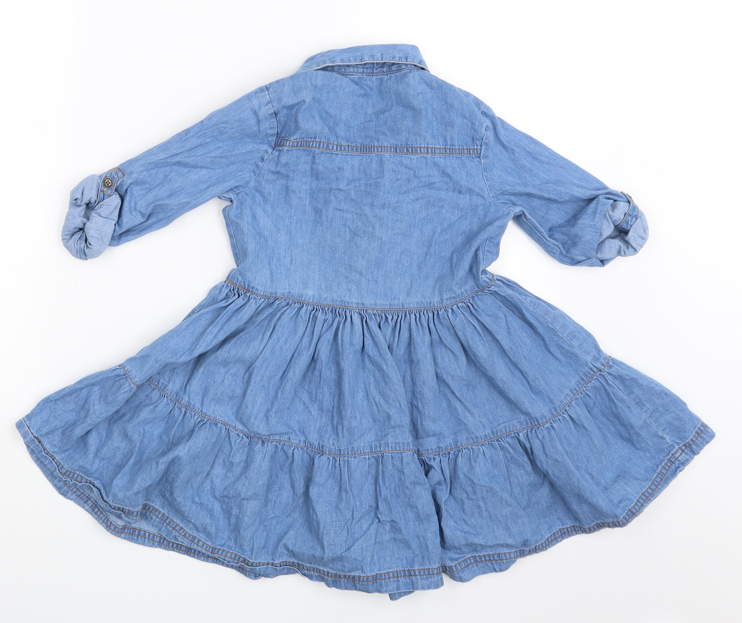 George Girls Blue   Basic Button-Up Size 5-6 Years