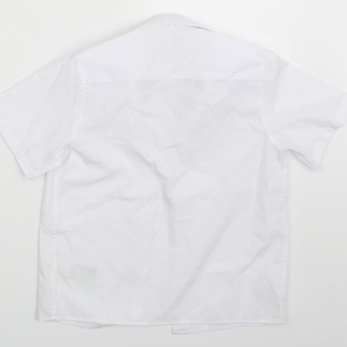 M&S Boys White   Basic Button-Up Size 7-8 Years  - School Wear
