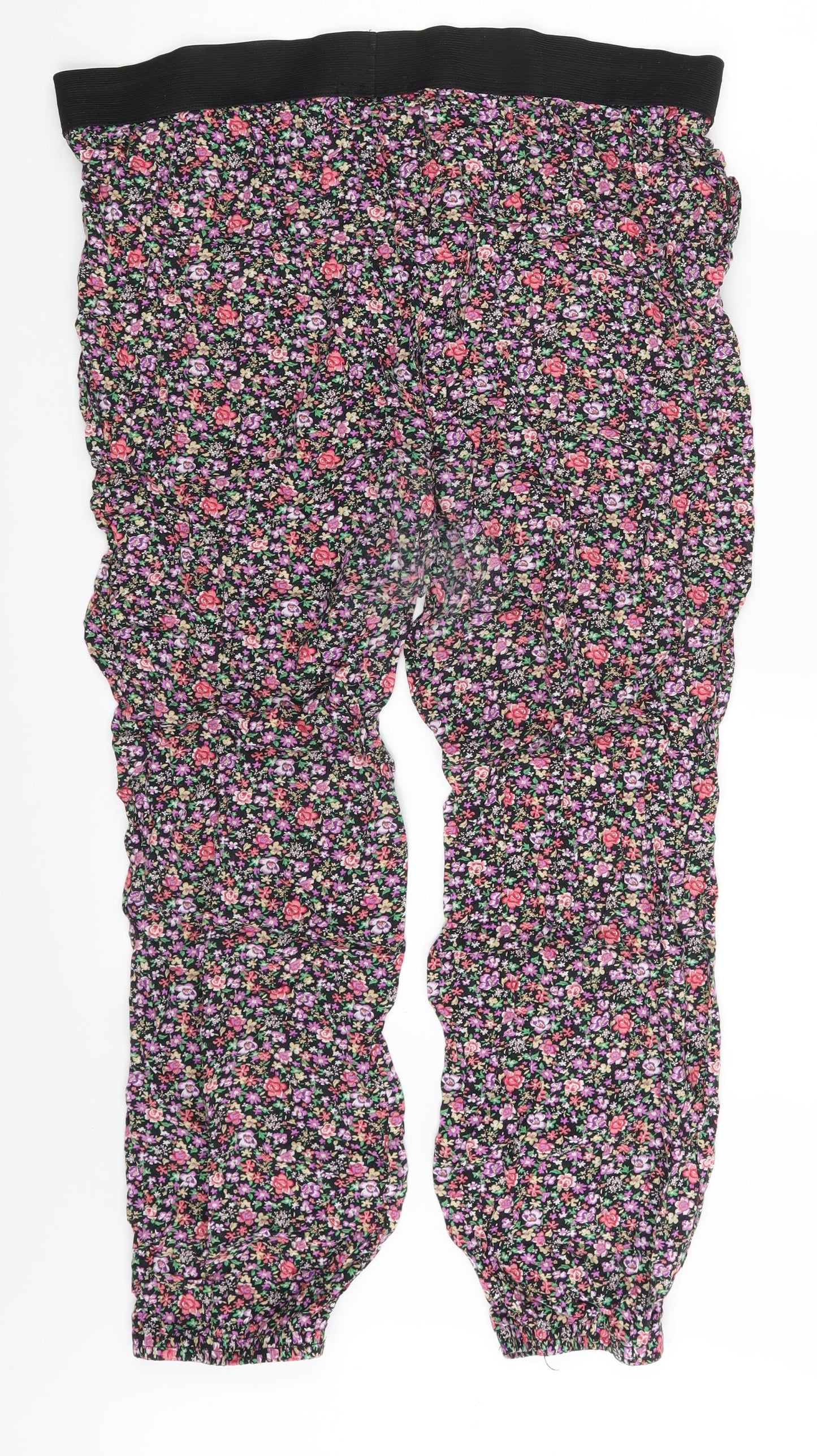 Select Womens Multicoloured Floral  Jegging Leggings Size 10 L25 in