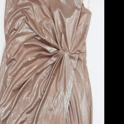 River Island Womens Gold   Pencil Dress  Size 10