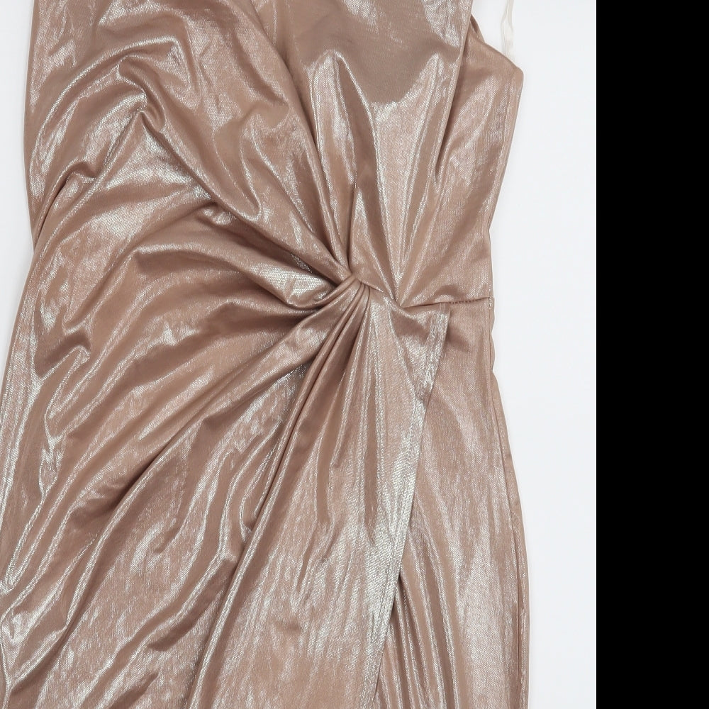 River Island Womens Gold   Pencil Dress  Size 10