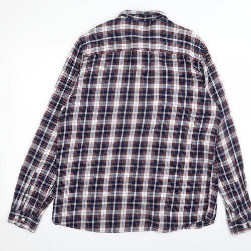 burton menswear Mens Multicoloured Check   Button-Up Size L