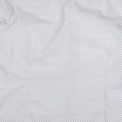 burton menswear Mens White Geometric   Button-Up Size L