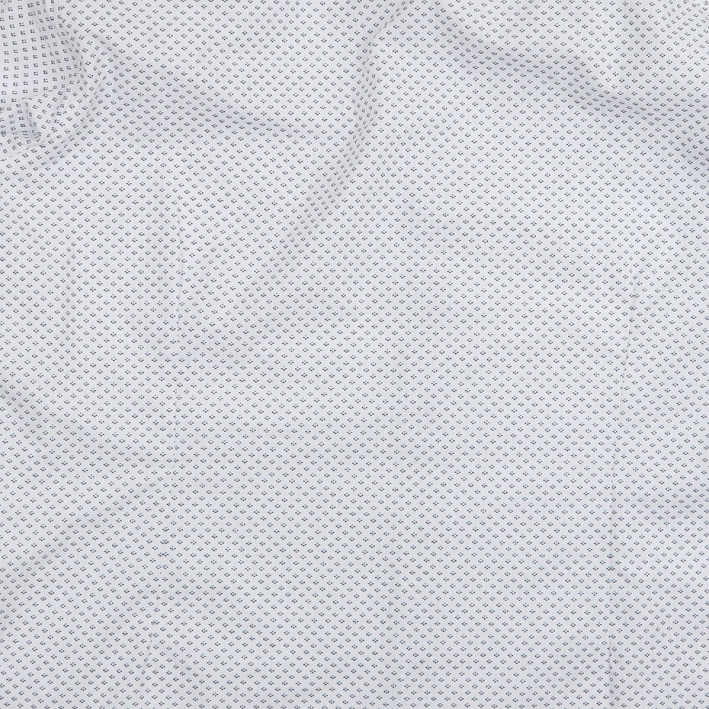 burton menswear Mens White Geometric   Button-Up Size L