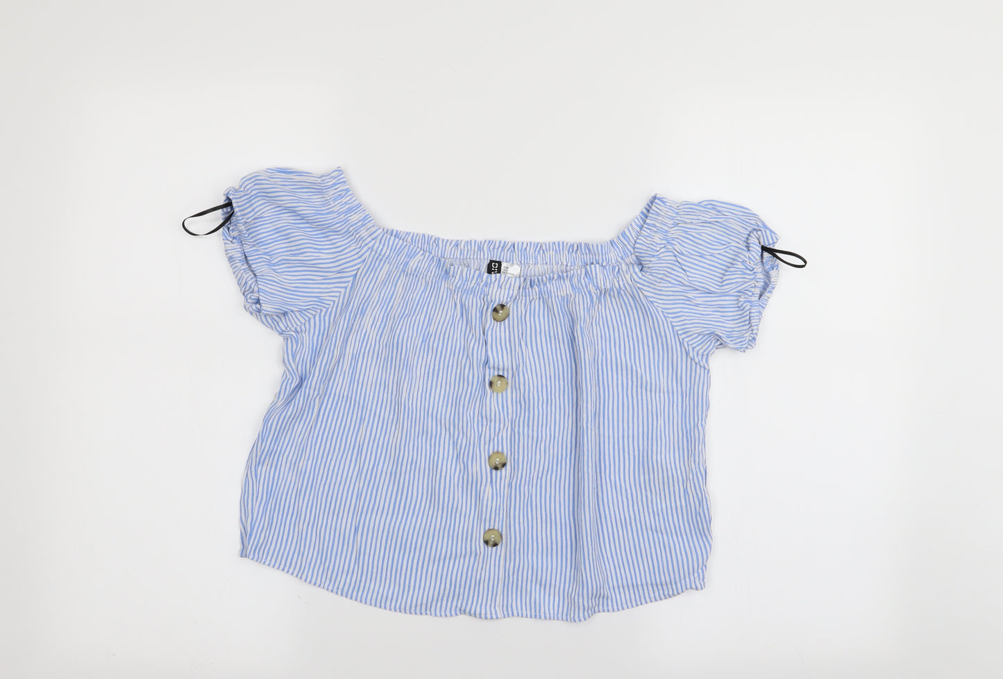 Divided by H&M Womens Multicoloured Striped  Basic Blouse Size 8