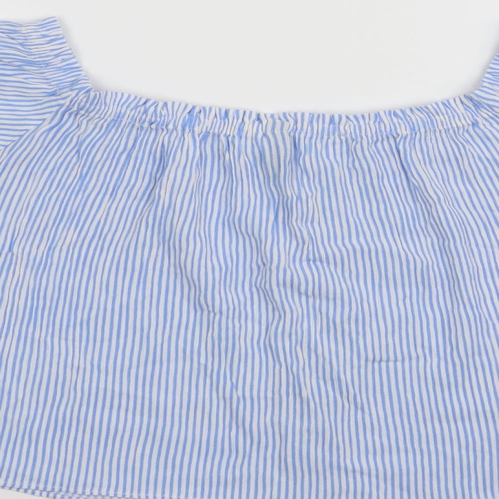 Divided by H&M Womens Multicoloured Striped  Basic Blouse Size 8