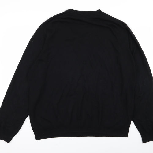 M&S Mens Black   Pullover Jumper Size XL