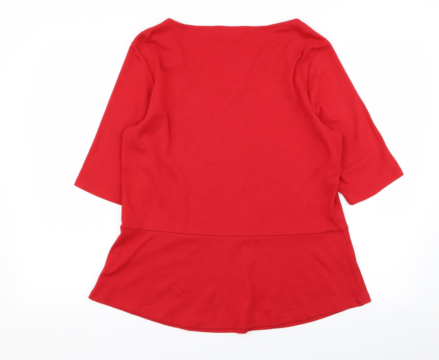 EAST Womens Red   Basic T-Shirt Size L
