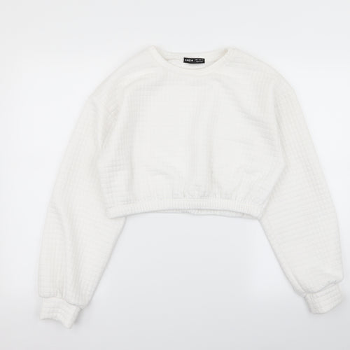 SheIn Womens White   Pullover Jumper Size S
