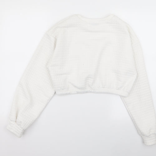 SheIn Womens White   Pullover Jumper Size S