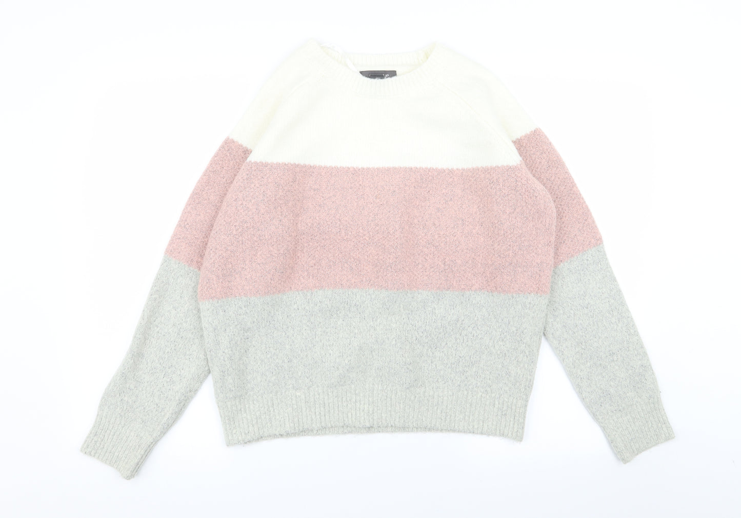 Primark Womens Multicoloured Striped  Pullover Jumper Size 14