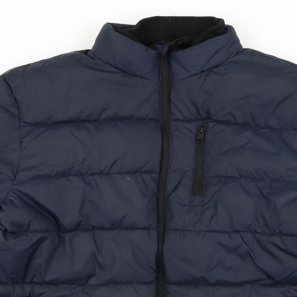 F&F Mens Blue   Puffer Jacket Coat Size L